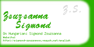 zsuzsanna sigmond business card